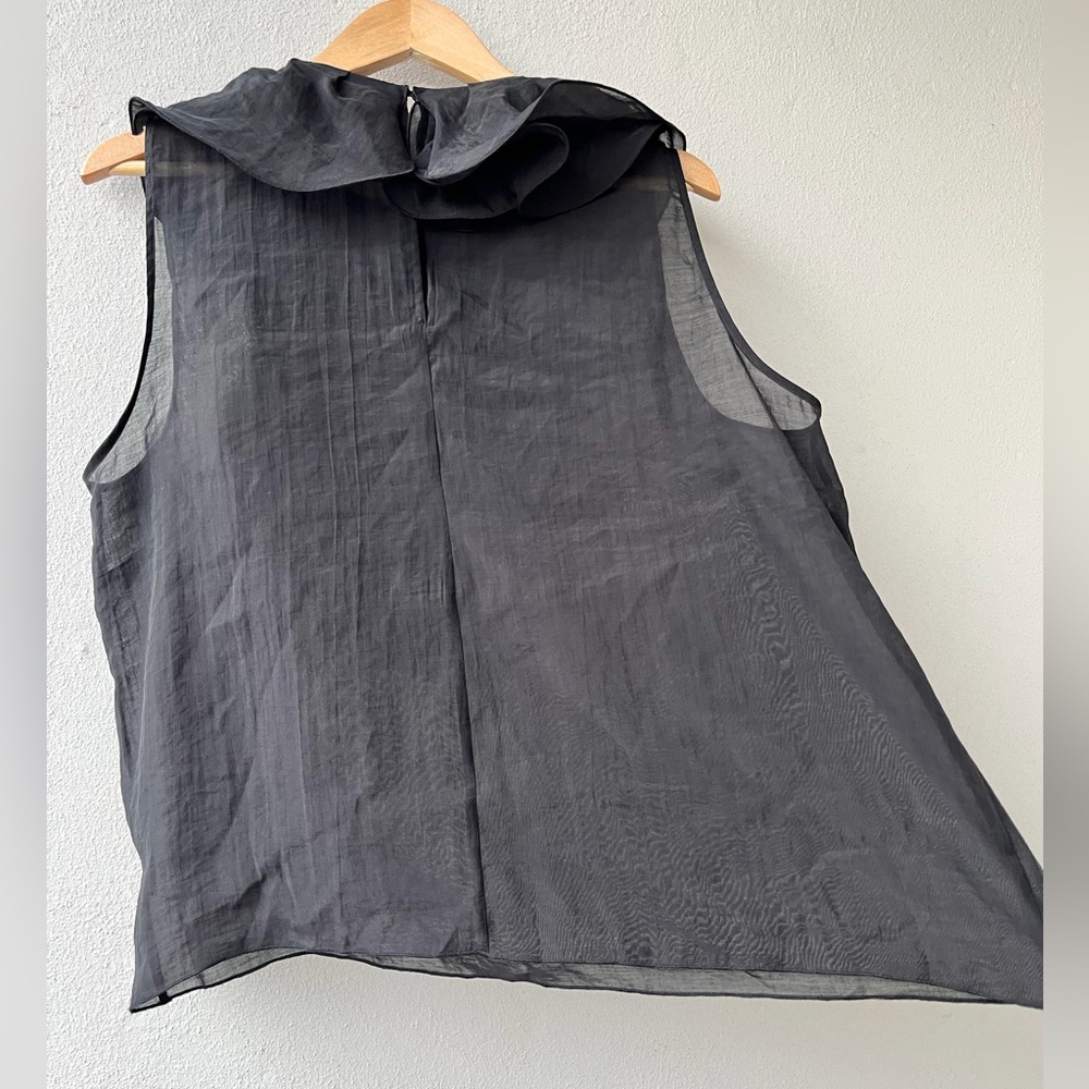 H&M | Sheer Ruffle Sleeveless Top - Picture 6 of 16